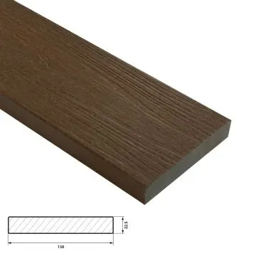 Fiberdeck Premium Vlonder Kantplank 22,5x138 mm - Lengte 300 cm - Ipé (massief)