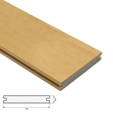 Fiberdeck Premium WPC Composiet Terrasplank - Vlonderplank 22,5x138 mm - Lengte 400 cm - Cedar (massief)