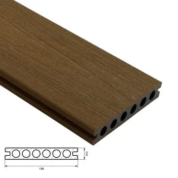 Fiberdeck Premium Vlonderplank 22,5x138 mm - Lengte 400 cm - Teak (RHK)