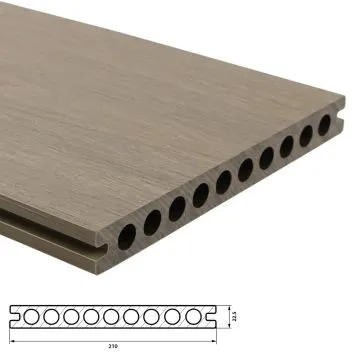 Fiberdeck Premium Vlonderplank 22,5x210 mm - Lengte 400 cm - Light Grey (RHK)