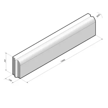 Gazonband 10x20x100 cm Antraciet