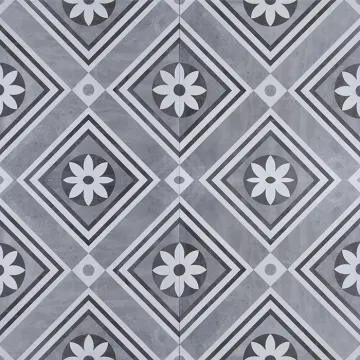 GeoCeramica® topplaat 60x60x1 Concreet Flower dec
