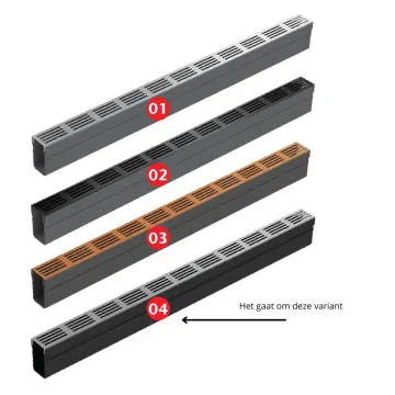 ACO SlimLine RVS  (B=63mm L=100cm)