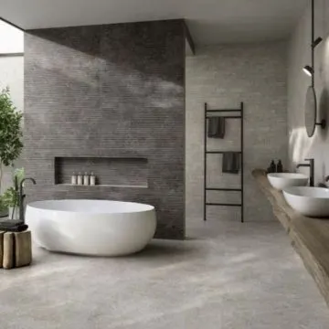 Keramische Tegel GeoCeramica® 100x100x4 cm Landstone Gravel