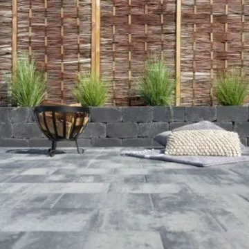 Linea Getrommeld 15x15x30 cm Antraciet