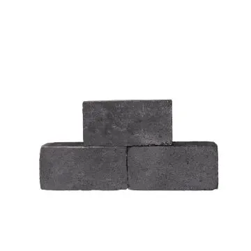 Linea 15x15x30 cm Antraciet Getrommeld