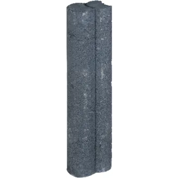 Zwarte mini duo palissade 6x8,3x40 cm van Gardenlux als kantopsluiting