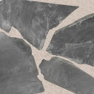 Oprey Natuursteen Flagstones 2-3 cm Ultra Black (Zwart)