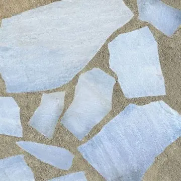 Natuursteen Flagstones 3 cm Kwartsiet Glacier Silver