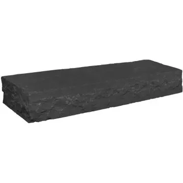 Natuursteen Traptrede/Bloktrede Basalt 100x35x15 cm Vietnam Black Breukruw