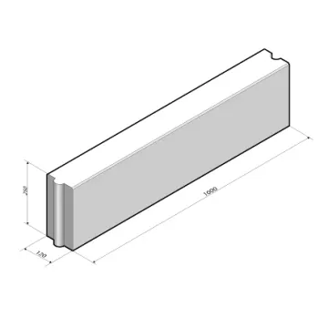 Opsluitband 12x25x100 cm antraciet
