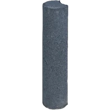 Zwarte palissadepaal van beton Ø8x35 cm als kantopsluiting in border
