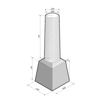 Springpaal hoog 100 cm grijs