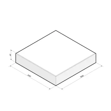 Tegel 30x30x6 wit komo (LR)