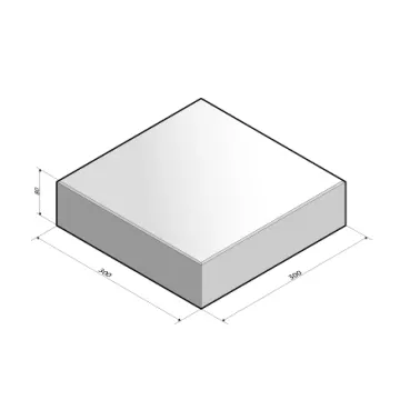 Tegel 30x30x8 cm Grijs komo met facet