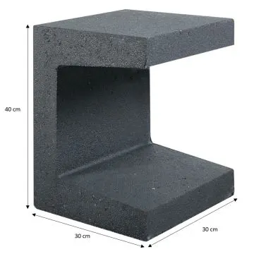 U-Element 30x30x40 cm Zwart