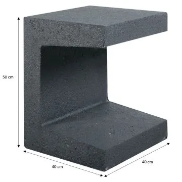 U-Element 40x40x50 cm Zwart
