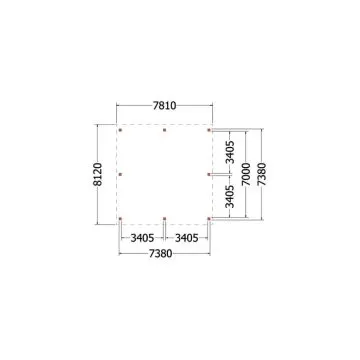 Zadeldak Select Landelijk 785x810x495 cm (bxdxh)