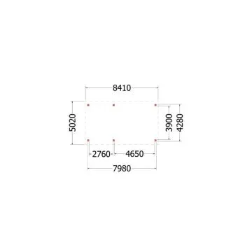Zadeldak Select Modern 845x500x450 cm (bxdxh)