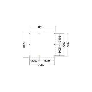 Zadeldak Select Modern 845x810x495 cm (bxdxh)