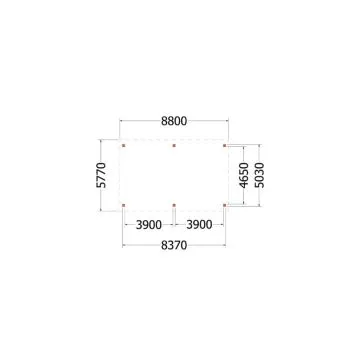 Zadeldak Select Modern 885x575x485 cm (bxdxh)