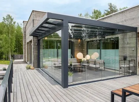 Aluminium overkapping van Aluxe